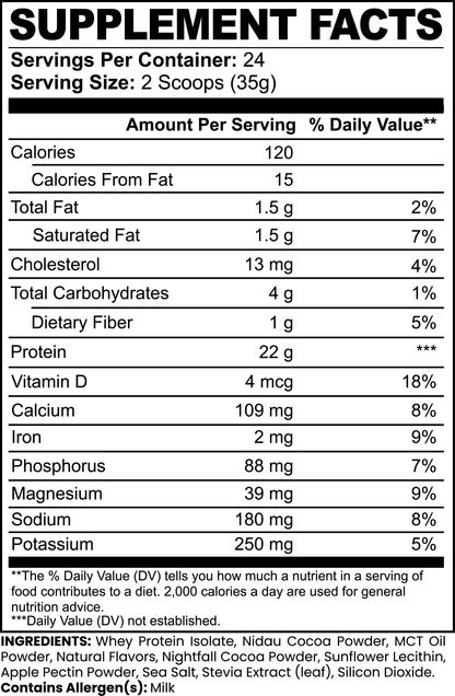 Elite Chocolate Whey Protein Isolate 100%